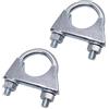 SKIR'CO (2 pezzi) Fascette per tubi per tubi da 32 mm di diametro, fascette con bullone a U, staffe per tubi zincate