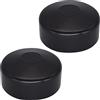 SKIR'CO (2 pezzi) Tappi per pali di recinzione, rotondi, 76 mm, in plastica nera, per pali di recinzione rotondi, coperture per pali di recinzione, colore nero RAL 9005