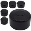 SKIR'CO Tappi per pali di recinzione, rotondi, 48,3 mm, colore nero, per pali di recinzione, colore nero RAL 9005, 6 pezzi