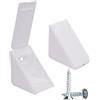 SKIR'CO Staffe per mensole bianche, 20 x 27 x 27 mm, staffe angolari per mobili a 90 gradi, staffe ad angolo retto in plastica, viti incluse