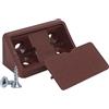 SKIR'CO 20 staffe per mensole marroni, 44 x 20 x 20 mm, 90 gradi, giunto ad angolo retto in plastica, viti incluse (20, marrone)