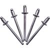 SKIR'CO (50 pezzi) Rivetti ciechi in acciaio inox 4,0 x 6 mm, testa a cupola, rivetti pop, DIN 7337, rivetto A2, mandrino scanalato