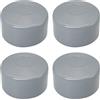 SKIR'CO (4 pezzi) Tappi per pali di recinzione, rotondi 60 mm Cappucci in plastica grigia per pali di recinzione rotondi, coperture per pali di recinzione, colore grigio finestra RAL 7040