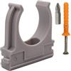 SKIR'CO (20 pz) Clip per Tubo, Morsetti in Plastica per Tubi da 20 mm, Clip per Tubo Tipo U, Appendici per Tubi, Clip per Tubazioni, Viti Incluse