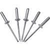 Marcopol Confezione da 100 rivetti ciechi 4,0 x 16 mm, testa a cupola tipo aperto, DIN 7337, rivetti in alluminio e mandrino in acciaio, rivetti pop (100, 4,0 x 16 mm)
