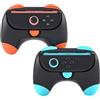 HEATFUN Switch 2 Controller Grips, Ergonomic Handles for Switch 2 Joy-Con, Anti-Slip & Lightweight Switch 2 Joycon Grips - Black (2 Packs)