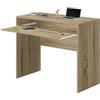 Avilia Scrivania Salvaspazio con Piano Allungabile - Tavolo Consolle Allungabile in Legno Rovere, Ideale per Ufficio e Studio, 90x45x74cm, Design Moderno Marrone