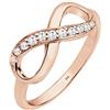 Elli Infinity Anello da Donna in Argento 925 con Zirconia Cubica, Misura 12