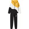 PUMA POWER HOOODED SWEAT GIALLO/BIANCO/NERO (55)