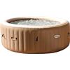 Intex 28426EX - PureSpa Vasca Idromassaggio Gonfiabile Bubble Massage, 4 posti, 120 Getti, Riscaldatore, PVC, Beige, 196x71 cm