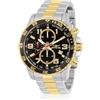 Invicta Specialty - Orologio da uomo in acciaio inossidabile con movimento al quarzo - 45 mm, Bicolore / Nero