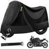 KARELLS Telo Copri Moto Impermeabile, Protezione Fodera Bici Scooter Anti Polvere Pioggia, Coprimoto Impermeabile Per Esterno, Resistente ai Raggi UV, per Esterni e Interni Moto(245 x 105 x 125 cm)