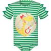 Landofgenie Onesie Pigiama Uomo One Piece Stampati Cotone Body Uomo Bodysuit da Maniche Corte Righe Verde L