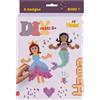 Hama Perline 3453 - Perline da stirare, motivo: principessa e sirena, confezione regalo piccola con circa 2.000 perline midi, piastra per penna, carta da stiro, per bambini dai 5 anni in su
