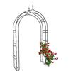 Relaxdays Arco per Rose Rampicanti, HLP: 242x138x35,5 cm, Struttura Resistente alle Intemperie, Design Romantico, Nero