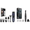 Braun Rasoio Elettrico Barba e Capelli MGK 7410, Regolabarba Uomo E Tagliacapelli Uomo, 10-in-1 Styling Kit Per Barba + Braun Rifinitore Di Precisione Con 2 Pettini Inclusi