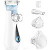 GIBOHOM Aerosol Portatile Silenzioso, Ultrasuoni Macchina Aerosol Adulti e Bambini, Ricarica USB-C Apparecchio Aerosol, Nebulizzatore Aerosol con 2 Maschere e Boccaglio, per Uso Domestico e in Viaggio, Nero