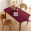 YOUGANG Tovaglia rettangolare morbida, altamente elastica, protettiva per tavolo da pranzo e cucina, impermeabile, con bordo elastico, facile da pulire (rosso, 90 x 140 cm)