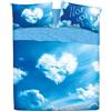 Bassetti Extra Completo Letto copriletto con Balza applicata Matrimoniale stampa digitale alta definizione (LEEX200 NUVOLA)