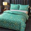 Odot Copripiumino Stile Geometrico, Set Biancheria da Letto con Copripiumini e Federe, Set di Biancheria da Letto per Singolo Matrimoniale King Size (200x230cm-3 Pezzi,Plaid Verde)