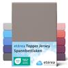 etérea Himmlische Qualität etérea Jersey Topper Lenzuolo con Angoli 120x200-120x220 cm Moka Epaisseur 5-10 cm - 100% Cotone - Oekotex Materasso Letto Copripiumino - Lenzuola 120x200cm - 120x220cm Marrone
