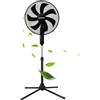 Aigostar Elsie - Ventilatore a Piantana, 7 Pale Ventilatore a Piantana Silenzioso, 3 Velocità, 50W, Altezza Regolabile 108-123cm, Oscillazione 75°, Base stabile e salvaspazio, 1150 r/min, Nero