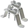 DSO Montaggio a parete/supporto per palo in acciaio di alta qualità da 10 cm - Fissaggio per palo o barra max. 60 mm in acciaio zincato per antenne satellitari, radio DVB-T2, LTE, ombrellone, vela