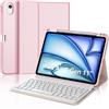 WINCHKING Tastiera per iPad Air 11 M3 2025/M2 2024, Bluetooth Rimovibile Custodia con Tastiera per iPad Air 6 Generazione 11 Pollici 2025/2024, Keyboard Italiano con Supporto Pencil, Rosa Chiaro