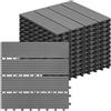 Laneetal Set di 11 Pavimento per Esterno, Pavimento WPC Incastro, Piastrelle per Decking a Incastro per Giardino, Patio, Terrazza, Balcone, Pavimentazione Esterna 30x30 cm, Grigio Chiaro
