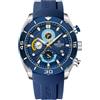 NAVIFORCE Orologio cronografo da uomo, impermeabile, cinturino in morbido silicone, sportivo, al quarzo, con data automatica, Sbebe, Cinturino