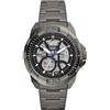 FOSSIL Orologio Bronson da uomo, Movimento automatico da 44 mm con cinturino in acciaio inossidabile o in pelle, 44 mm, Argento piombo