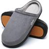 Mishansha Pantofole Uomo Invernali Ciabatte Donna Invernali da Casa Ciabatte Pelose Calde Memory Foam Babbucce Francese Grigio, Gr.47 EU