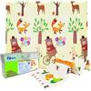 Humbi Play Mat Baby Crawling Mat Pieghevole XPE Foam Double Sided Impermeabile Dimensioni 150x180x1cm Tappeto Baby Mat Antiscivolo Portatile (Giraffe/Animali)
