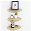 SAYAYO Angolare Mensole da Muro in Legno 28 CM, 3 Pezzi | Angolare Mensola Legno Mensola Sospesa da Parete per Libri, Piante, Mensole da Parete per Cucina, Bagno, Soggiorno, Studio