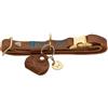 HUNTER Collare per cani Zanzibar Colore: cognac, elegante pelle bovina, dettagli marittimi, cuciture decorative blu, raccordi in ottone, regolabile, elegante e robusto, made in Germany, taglia: L