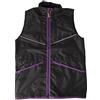 Dingo Waldemar Rutkowski Gilet da Dog Trainer con 2 Tasche con Zip, 2 Aperte, Cappuccio, Regolabile, Aderente, Impermeabile, Nero con Bordo Viola - Taglia S (16423)