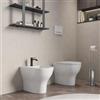 DEGHI Sanitari filomuro in ceramica lucida con copri wc softclose - Skall