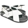 Zerimar Scarpe Estive in Pelle | Sandali da Donna | Sandali Donna Cuoio | Sandali Estivi | Scarpe Basse Donna | Sandali in Pelle | Colore Bianco Taglia 40