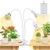 SANSI Lampada per Piante a LED con Timer 4/8/12 Ore, 30W Lampada da Coltivazione a Spettro Completo, Equivalente a 450W, con 3 Lampadine E27 per Piante da Interno, Crescita e Germinazione di Piantine