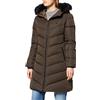 Calvin Klein Jeans Piumino Lungo Aderente, Black Olive, L Donna
