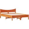 vidaXL Letto senza Materasso Marrone Cera 120x200 cm in Legno di Pino
