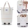 Sonhomay Borsone da viaggio con ruote staccabili, pieghevole, espandibile, leggera, borsa da viaggio per il fine settimana, per uomini e donne, viaggi di lavoro, campeggio, shopping