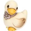 THUN Oca Julie con Fiocco Lilla Seduta, Ceramica, Collezione Giardino di Primavera, 7,3 x 8,3 x 9,9 cm