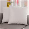 PETTI Artigiani Italiani - Coppia di Federe Cuscino 60x60 cm in Microfibra, Cuscini Arredo Camera da Letto, Divano, Set 2 Fodere Copricuscino, Federa Tinta Unita Bianco, 100% Made in Italy
