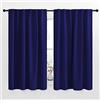 NICETOWN Tende oscuranti per finestre, colore blu navy, 132 cm di larghezza x 160 cm di lunghezza, set di 2, tende oscuranti per cameretta dei bambini