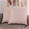 PETTI Artigiani Italiani - Coppia di Federe Cuscino 50x50 cm in Microfibra, Cuscini Arredo Camera da Letto, Divano, Set 2 Fodere Copricuscino, Federa Tinta Unita Rosa, 100% Made in Italy