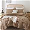 ROSGONIA Set di biancheria da letto per letto matrimoniale, 3 pezzi (1 piumino e 2 federe), per tutte le stagioni, leggero, per tutte le stagioni