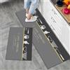 LY4U Set Tappetini da Cucina Antiscivolo Lavabile, 2 Pezzi Tappetini da Cucina Runner Set, 50x80 + 50x150 CM Tappetino da Terra per la Decorazione Domestica Ufficio Standing Desk