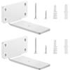 YFCVIP 2 Pezzi Staffe per Mensole Galleggianti, Staffe per Mensole Pesanti, Supporto da Appendere Alla Parete, Staffe a L, Supporti per Scaffali Invisibili (Bianco, 12,5 cm)
