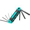 SDFIXINGS Set di chiavi a brugola standard e torx/esagonali, metriche, per casa, fai da te, assemblaggio di mobili e uso in garage, riparazione moto e moto (esagonale pieghevole, verde, 8 pezzi)